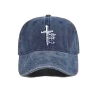 BASEBALL CAP Unisex Navy Blue "The Way, The Truth, The Life"